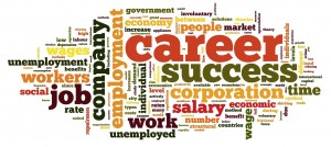 Career concept in word tag cloud